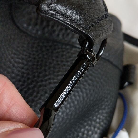 Rebecca Minkoff Leather Satchel With Studded Guitar Strap 🖤Black - Picture 10 of 16